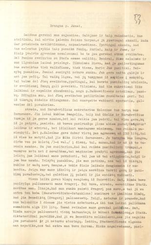 Juozo Binkevičiaus laiškas J. Dikiniui 1935 m. LCVA F.893